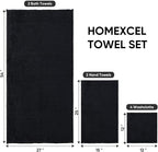 HOMEXCEL 8 Piece Bath Towel Set, Microfiber Bathroom Towel - Image 5