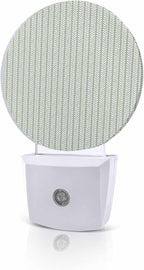 Night Lights Auto Sensor Sage Green Pinstripes Night Light Woven Denim Striped by Home+L6