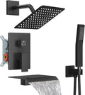 Midanya Shower System with Tub Spout, Bathtub Shower Faucet Set with Square by Midanya