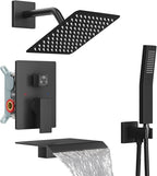 Midanya Shower System with Tub Spout, Bathtub Shower Faucet Set with Square by Midanya