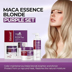 Karseell maca power Purple Hair Mask and Purple Shampoo Set, Neutralizes Brass - Image 2