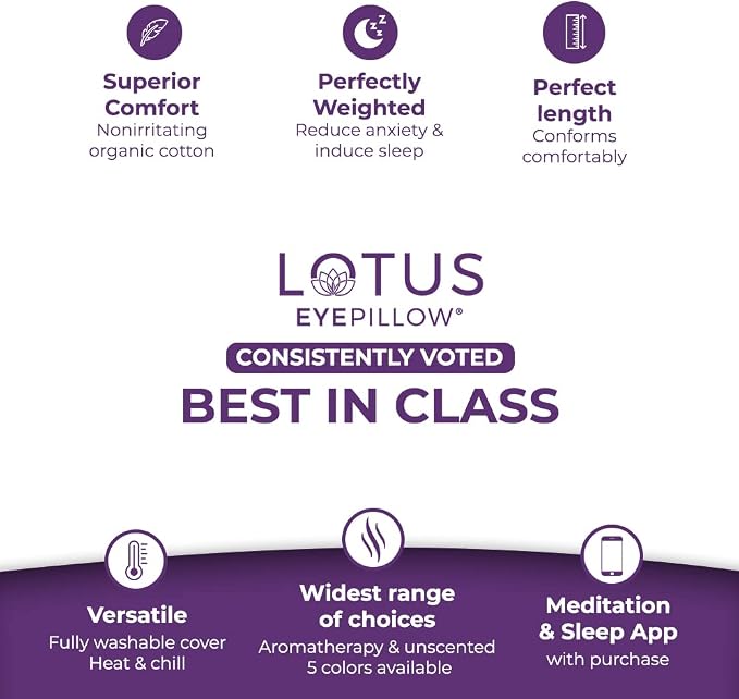 Lotus Weighted Lavender Eye Pillow – Purple Eye Mask - Image 8