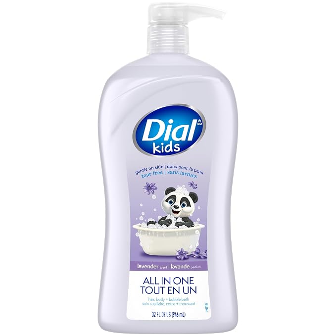 Dial Kids All-in-1 Body + Hair + Bubble Bath, Lavender Scent, 32 Fl Oz by DialSoap