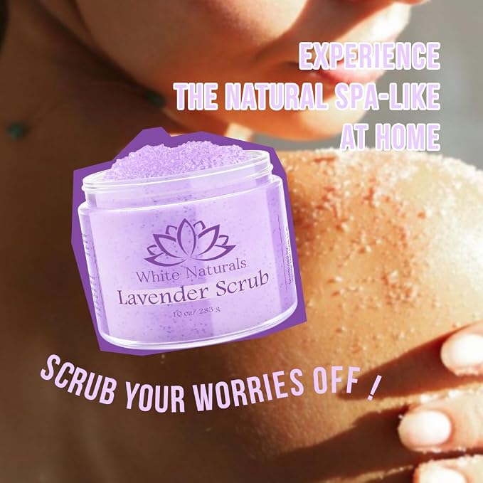 Lavender Oil Body Scrub, Organic Exfoliator - Image 2