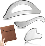Rena Chris Gua Sha & Muscle Scraper Tool, Stainless Steel Body & Face Gua Sha by RenaChris