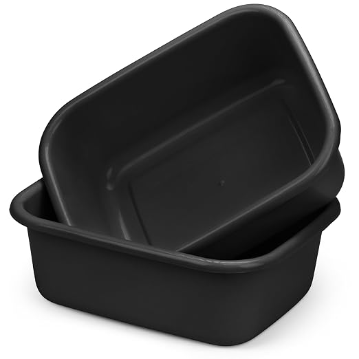 DecorRack 2 Plastic Wash Basins, Large 10 Quart Graduated Bucket, Portable by DecorRack