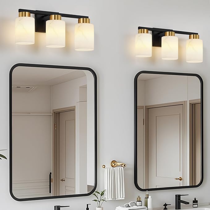 3-Light Bathroom Light Fixtures, Modern Vanity Lights, Living Room, E26 Base - Image 7