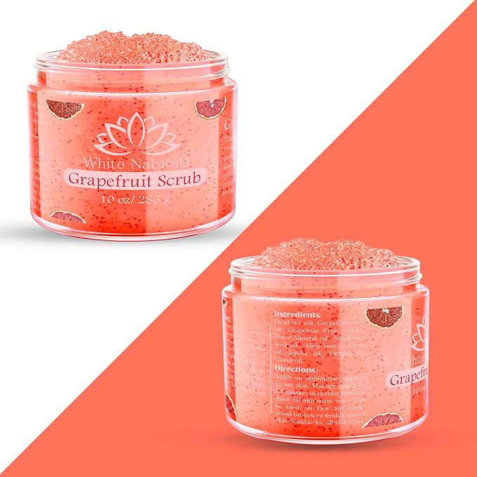 Organic Grapefruit Salt Scrub Moisturize & Soften Skin, Pure Natural Skincare - Image 4