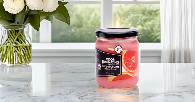 Grapefruit Zest Odor Eliminating Highly Fragranced Candle - Image 8
