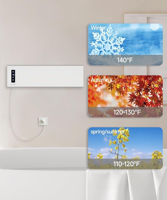 Hot Towel Warmer, Small Towel Warmer Rack Wall-Mounted, LED Control - Image 4