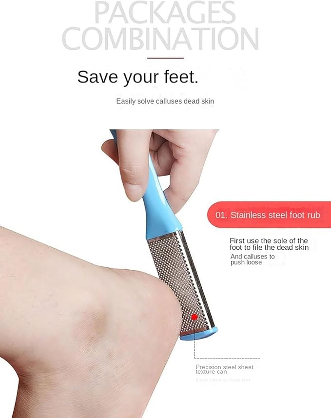 Professional Callus Remover & Foot File Set–Metal Surface Scraper - Image 2