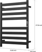 Heated Wall Mounted Electric Towel Warmer Rack, Timer & Temperature Control - Image 4