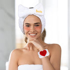 Bridal Print Plush Wash Face Headband - Image 5