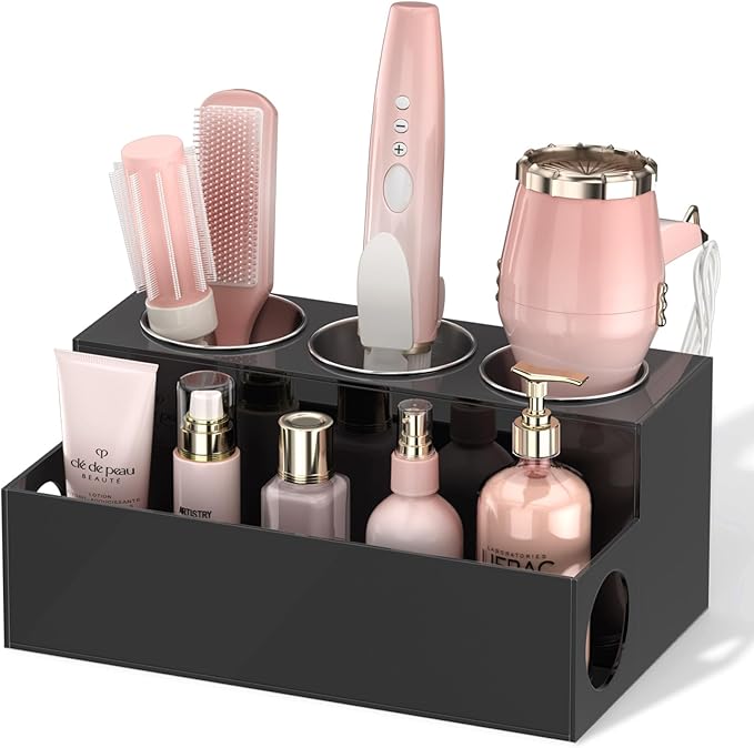 NIUBEE Hair Tool Organizer, Bathroom Countertop Blow Dryer Holder, Vanity Caddy by NIUBEE