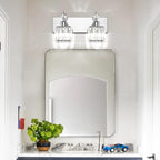 PRESDE Crystal 2 Light Bathroom Vanity Lights Chrom Bathroom Lights Fixtures - Image 2
