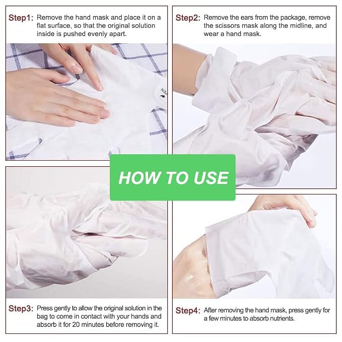 Hand Mask Moisturizing Glove 3 pack, Hand Peel Mask Exfoliating Gloves - Image 5