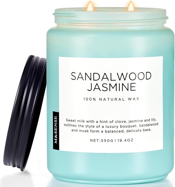 M&SENSE Sandalwood Jasmine Scented Candles by MSENSE
