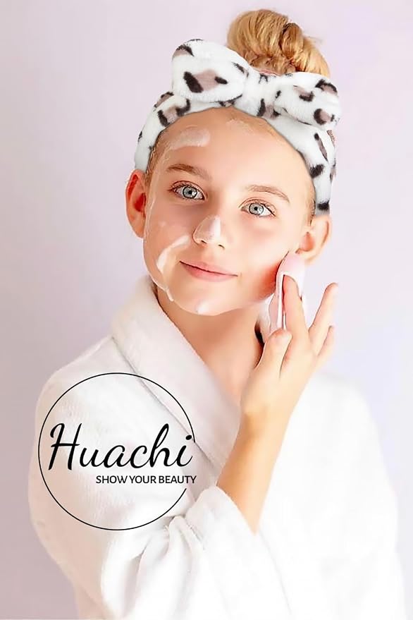 Huachi Spa Headband for Women Washing Face Girls Skincare Headbands Makeup - Image 5