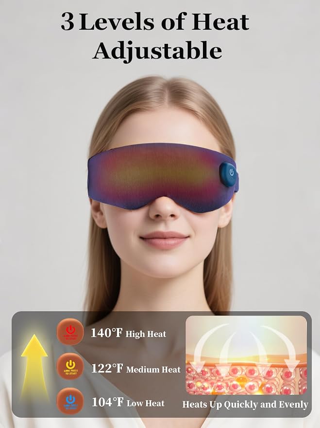 Heated Eye Mask, Cordless Warm Eye Compress - Image 2