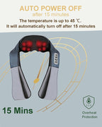 Neck Massager with Heat, Shiatsu Shoulder and Back Massager, Electric Kneading - Image 4