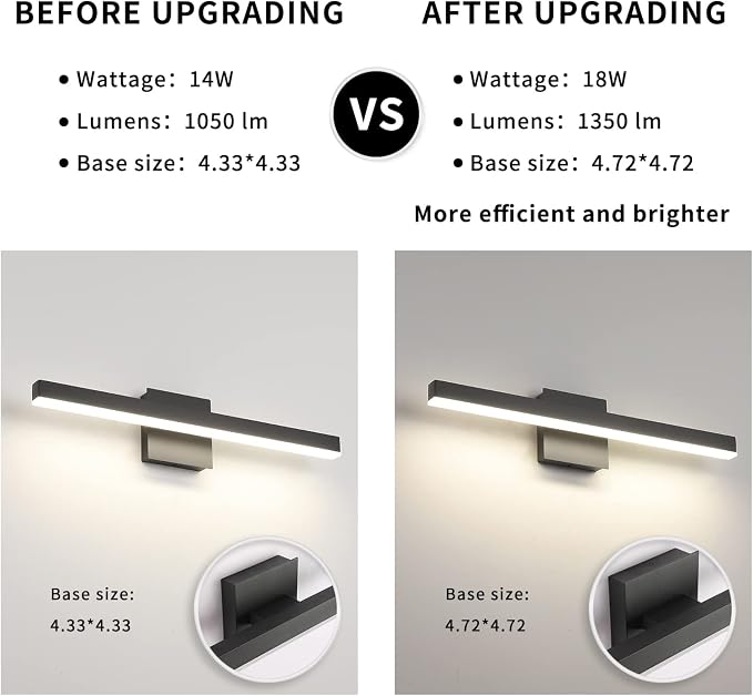 Joossnwell LED Bathroom Vanity Lighting Fixture Morden Bath Light Bar 23.62" - Image 7
