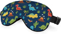 Cute Dinosaurs Sleep Eye Mask Children Print Palm Tree Animal Green Blue Red by Unknown