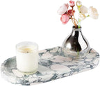 Koville Natural Marble Tray for Bathroom Countertop, Marble Vanity Trays for by Koville