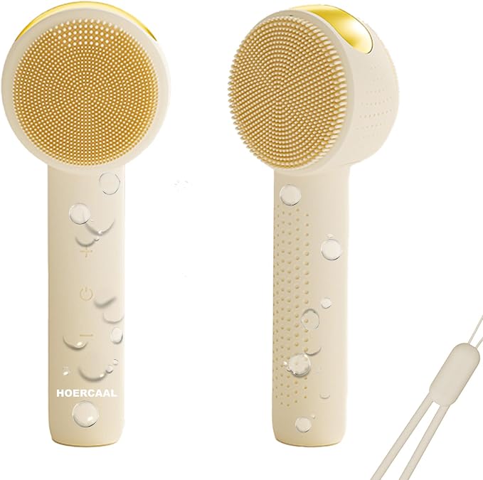 Facial Cleansing Brush Electric – Rechargeable Silicone Face Scrubber, by Unknown
