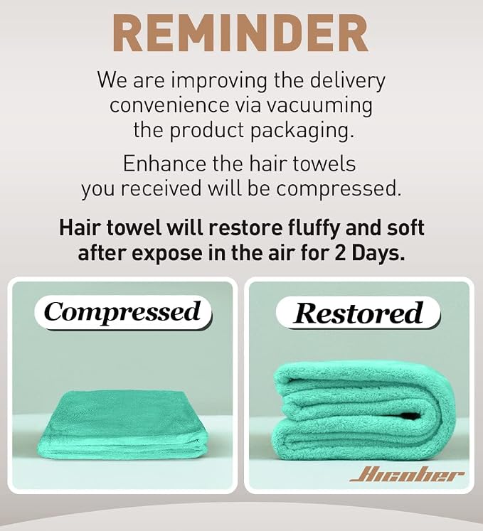 Hicober Microfiber Hair Towel, Hair Turbans - Image 8