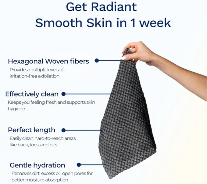 Sima Brand Exfoliating Washcloth Face & Body Scrub Towel - Image 6