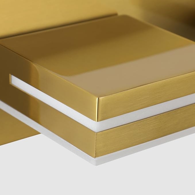 SineRise LED Modern Bathroom Vanity Light Fixtures, Brass Modern Acrylic - Image 4
