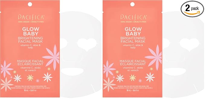 Pacifica Beauty, Glow Baby Brightening Face Mask, Sheet Mask, Vitamin C by PacificaBeauty