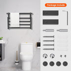 4 Bars Towel Warmer Rack with Top Shelf, Electric Wall Mounted Heated Towel - Image 6