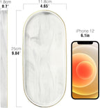 Luxspire Bathroom Vanity Tray, Marble Ceramic Dresser Jewelry Dish - Image 6