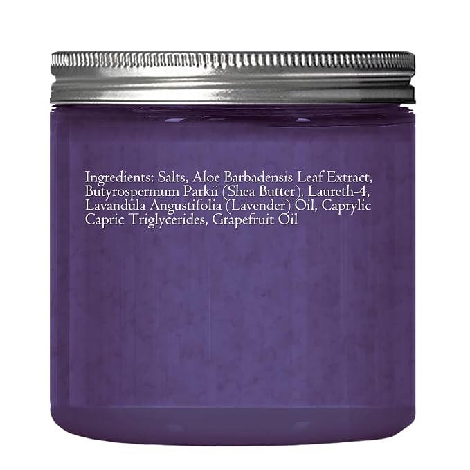 Lavender Salt Scrub 10 oz – Natural Exfoliating Body Scrub - Image 5