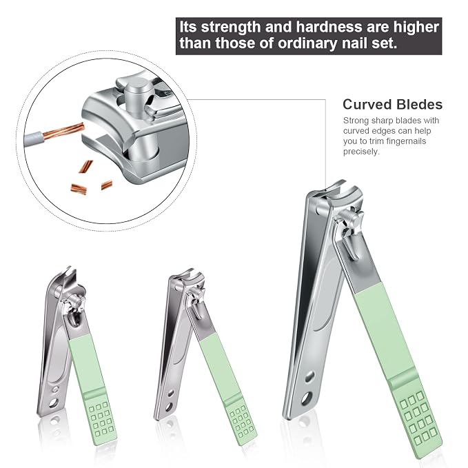 Manicure Set, Travel Mini Nail Clippers Kit Pedicure Care Tools - Image 4