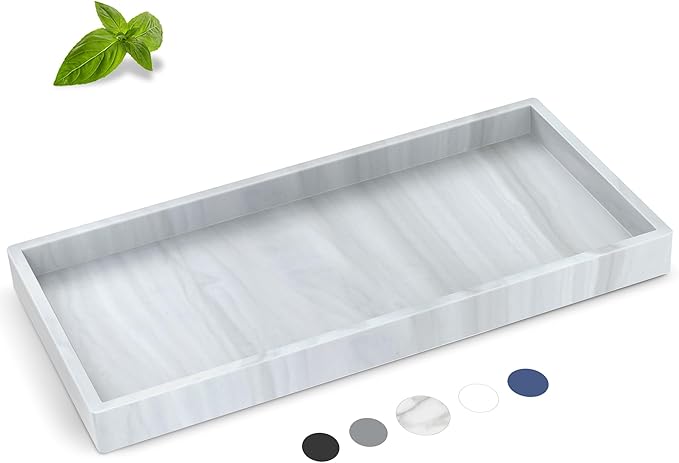 Silicone Bathroom Tray, Shatterproof Bathroom Vanity Tray, High-Grade Silicone by EG-SIPRO