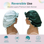 Adjustable Silk Satin Bonnet Hair Care Caps - Image 2