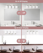 Sailstar 4-Light Bathroom Light Fixtures Over Mirror, Glass Shade & Anti-Rust - Image 5