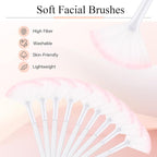9 Pieces Facial Fan Mask Brushes, Soft Facial Applicator Brushes Tools - Image 4
