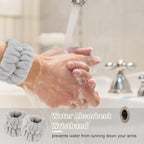 WHAVEL 6PCS Spa Headband and Wristbands Set, Face Wash Headband Wrist Bands - Image 3