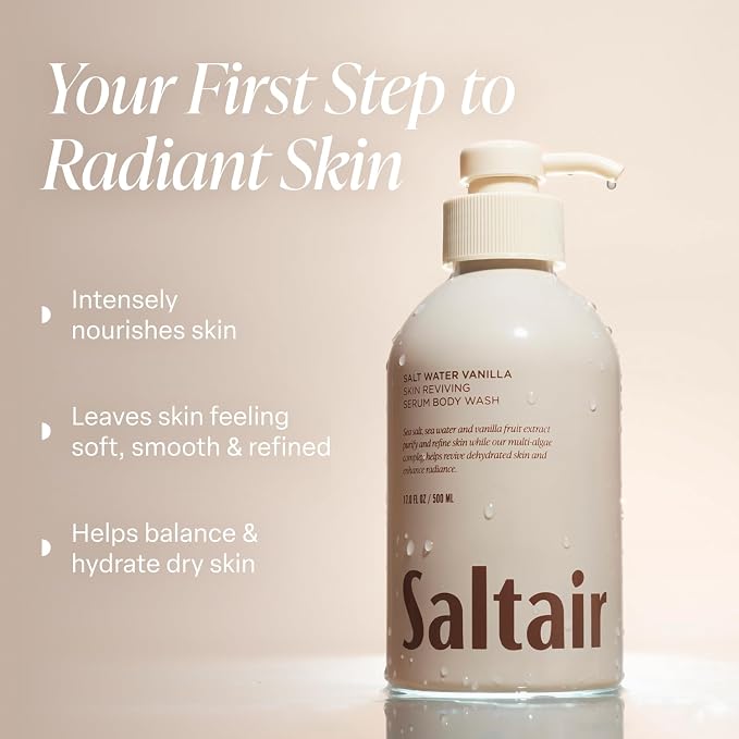 Saltair Body Wash 2-Pack – Salt Water Vanilla – Moisturizing Body Wash - Image 2