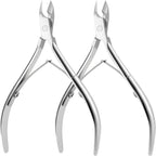 Precision Cuticle Nippers Trimmer Set, Double Spring Cuticle Remover Pusher by Unknown