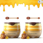 2PCS Bee Lip Balm Honey Pot, Lip Mask Propolis Moisturizing Lip Balm by Charm+Kiss