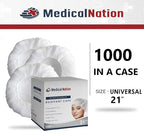 Medical Nation 21" Disposable Bouffant Caps |CASE of 1000, Non-Pleated Head - Image 8