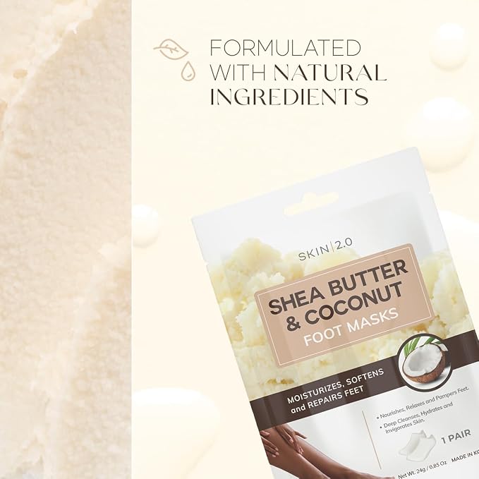 Skin 2.0 Shea Butter & Coconut Foot Masks - Image 6