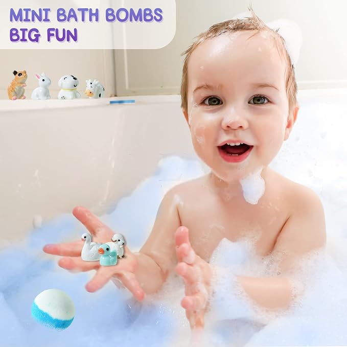Yekery Bath Bomb Gift Set with Toys Inside, 20 Pack Organic Bath Bombs - Image 8