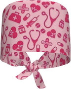 Working Cap Scrub Caps with Sweatband Adjustable Tie Back Hat Nurse Surgical - Image 7