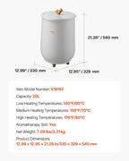 VEVOR Towel Warmer Bucket, 20L Large Towel Warmer - Image 7