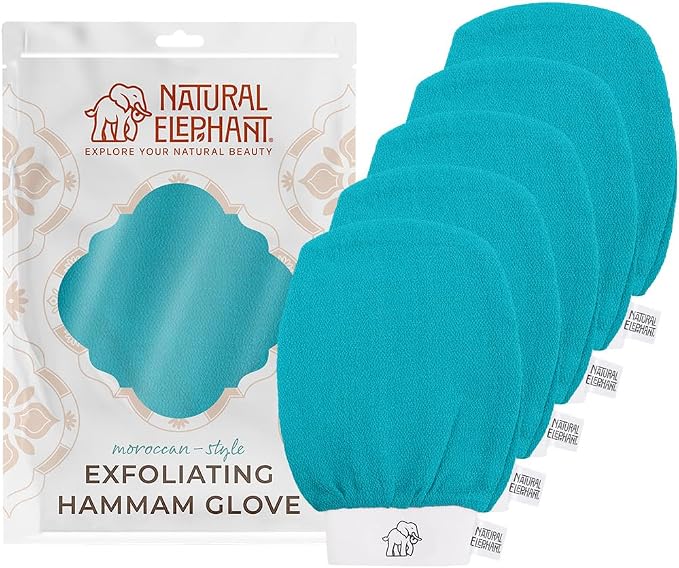 Natural Elephant Exfoliating Hammam Glove | Authentic Moroccan Kessa Body Scrub by NaturalElephant